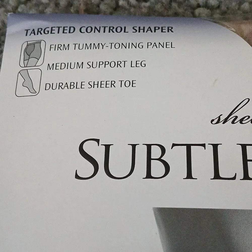 Sheer Caress Vintage Subtle Shapers Target Control Shaper Queen Short pantyhose